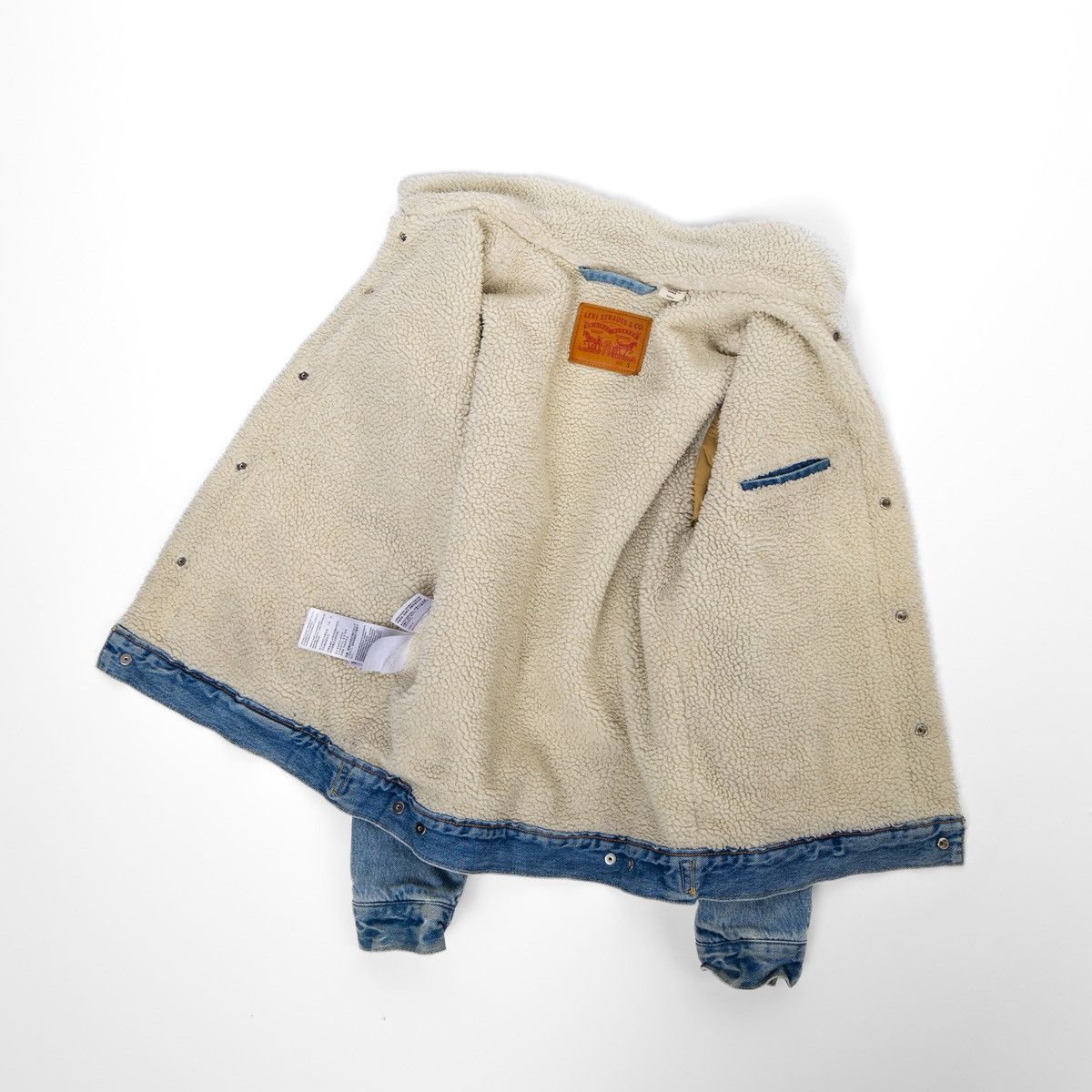 Levi's Levis Sherpa Denim Jacket Blue Trucker Fleece Lined Winter Size US S / EU 44-46 / 1 - 5 Thumbnail