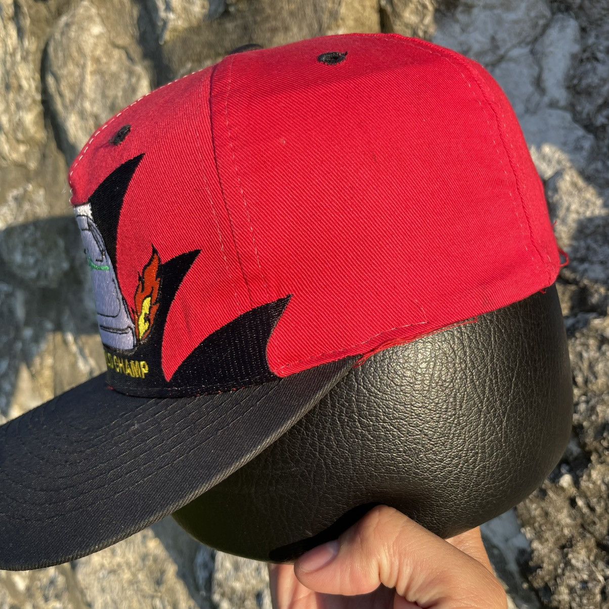 Other Vintage John Force NHRA 5 Time Champ Sharktooth Snapback Hat Size ONE SIZE - 6 Thumbnail