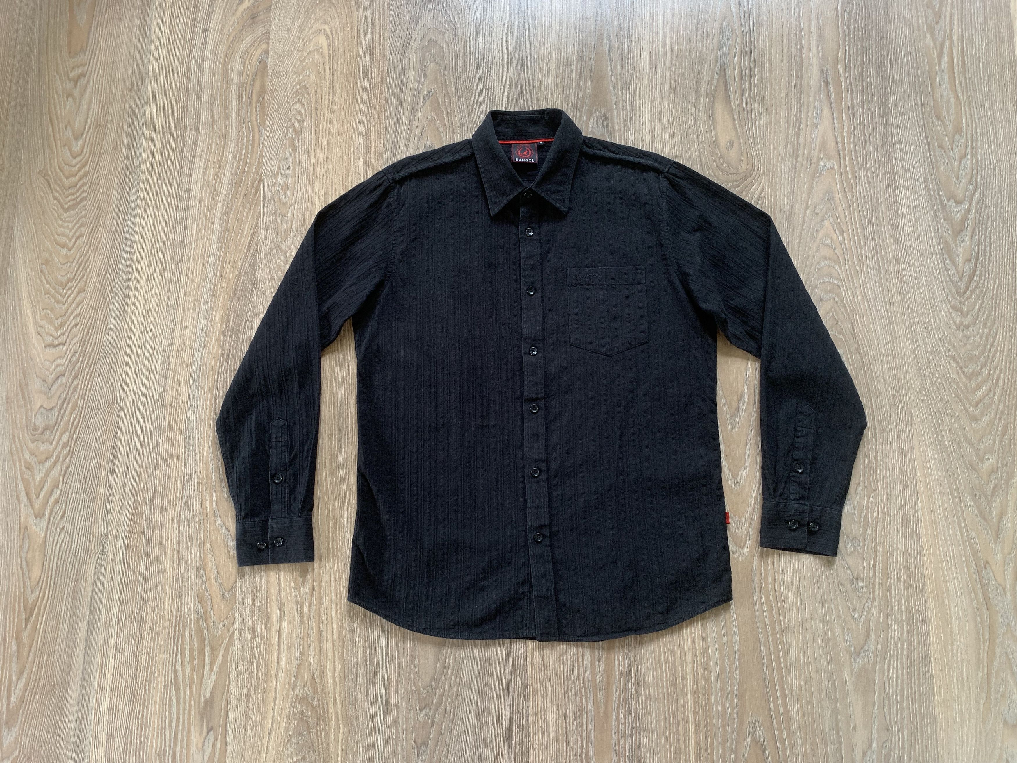 Kangol × Vintage Kangol Black Long Sleeve Button Up Shirt Size US M / EU 48-50 / 2 - 9 Thumbnail
