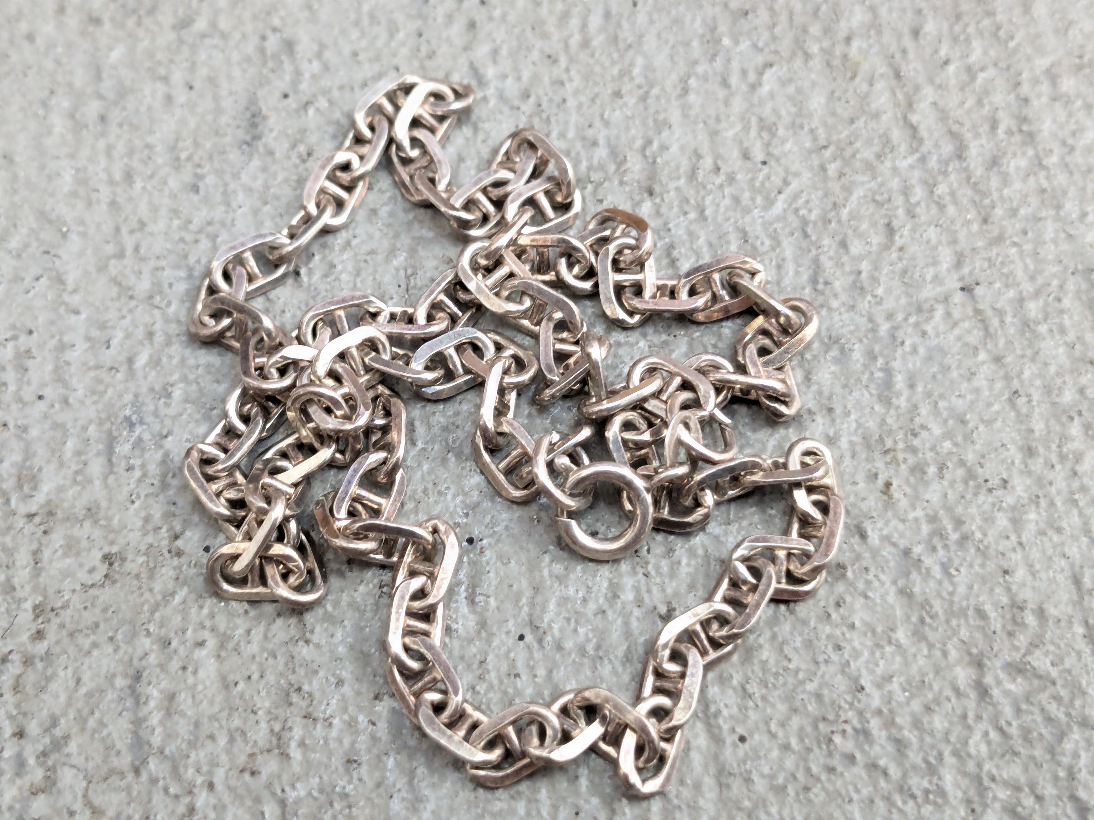 Sterling Silver Vintage Sterling Silver Necklace Mariner Anchor 16" Size ONE SIZE - 3 Thumbnail