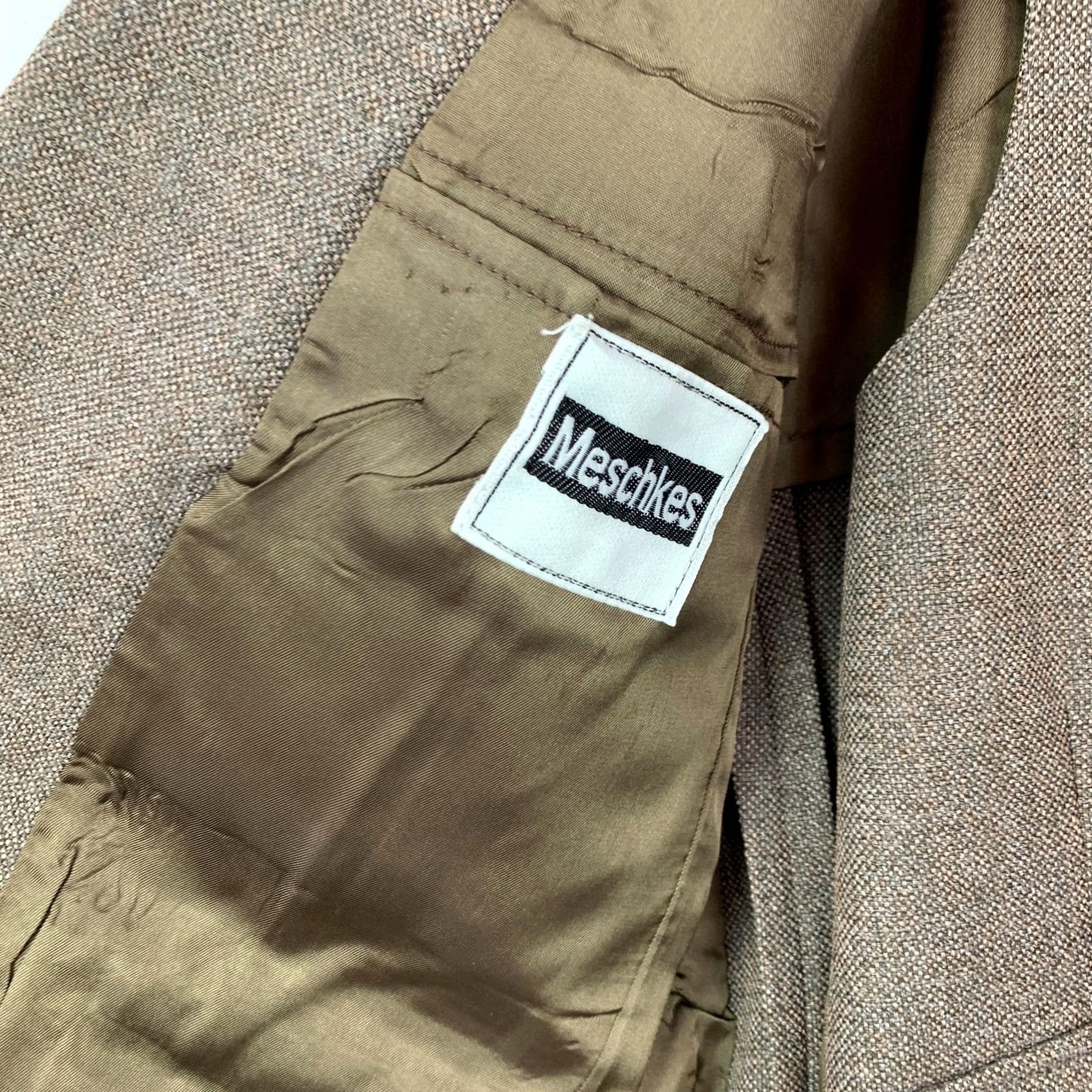 Vintage Vintage American Craftsman Brown 3 Piece Suit Jacket Vest Pants Hanger Rockabilly Mens 1980s Size 40R - 7 Thumbnail
