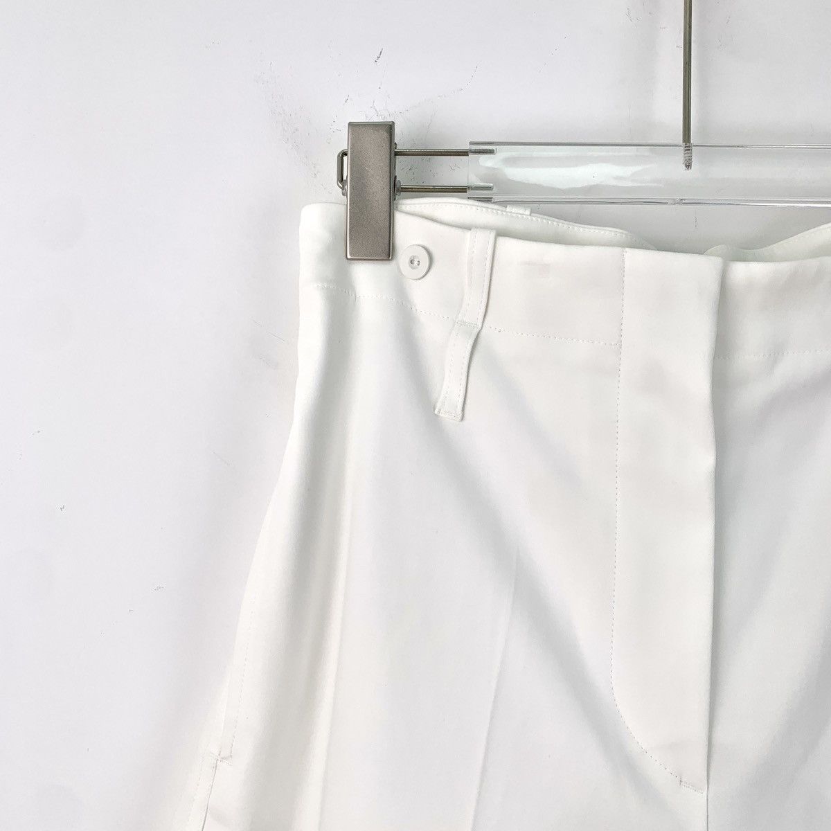 Max Mara Maxmara White Cotton Wide-Leg Dress Pants K26WX Size 27" / US 4 / IT 40 - 3 Thumbnail