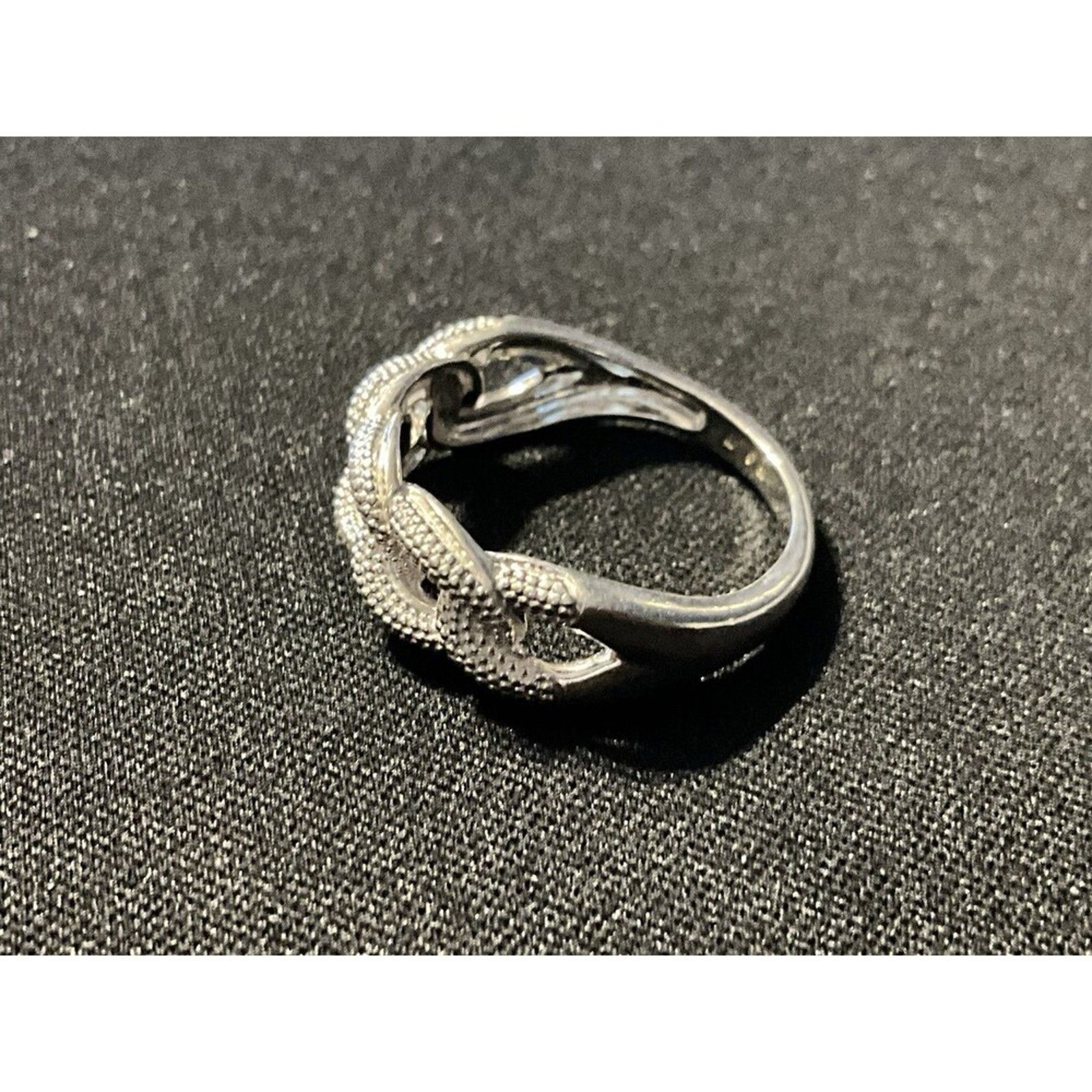Other 925 Chain Link Textured Ring Size 7 Size ONE SIZE - 3 Thumbnail