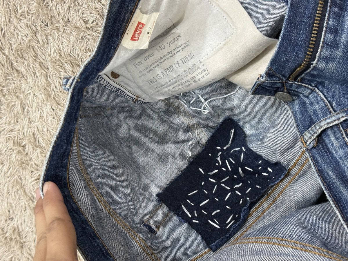 Levi's 1 of 1 Vintage Levis 502xx Selvedge Custom Sashiko Boro Size US 31 - 10 Thumbnail