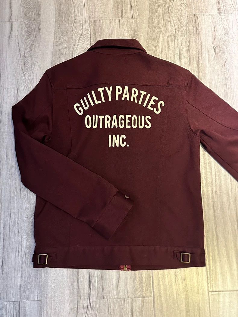 WACKO MARIA Vintage jacket Dark red hand-embroidered