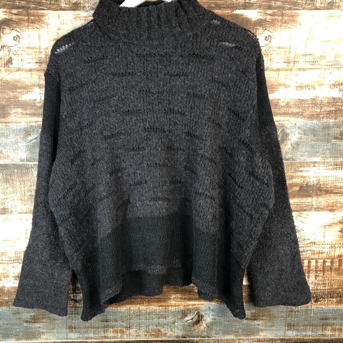 Homespun Knitwear × Japanese Brand Linea Piu japan Grey ripped Knitwear #A1731 Size US M / EU 48-50 / 2 - 3 Thumbnail