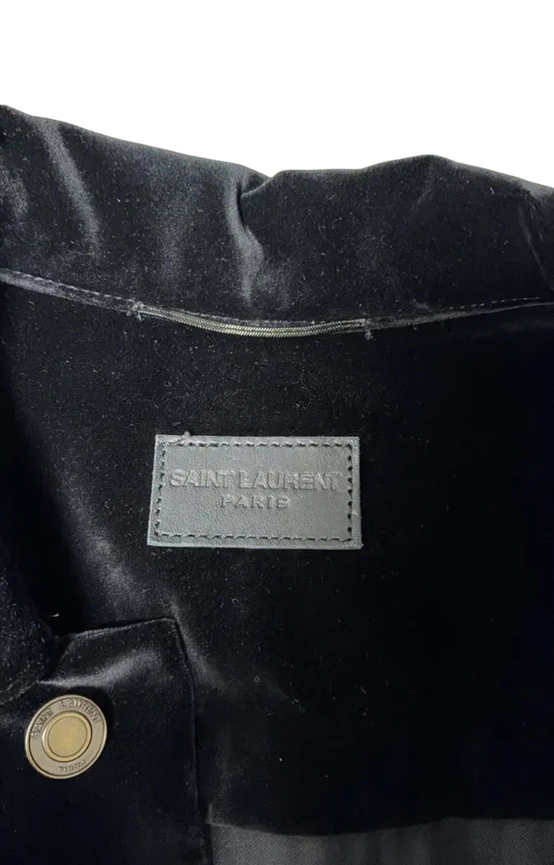 Saint Laurent Paris Saint Laurent 16AW Music Note Velvet Trucker Jacket Size US XS / EU 42 / 0 - 4 Thumbnail