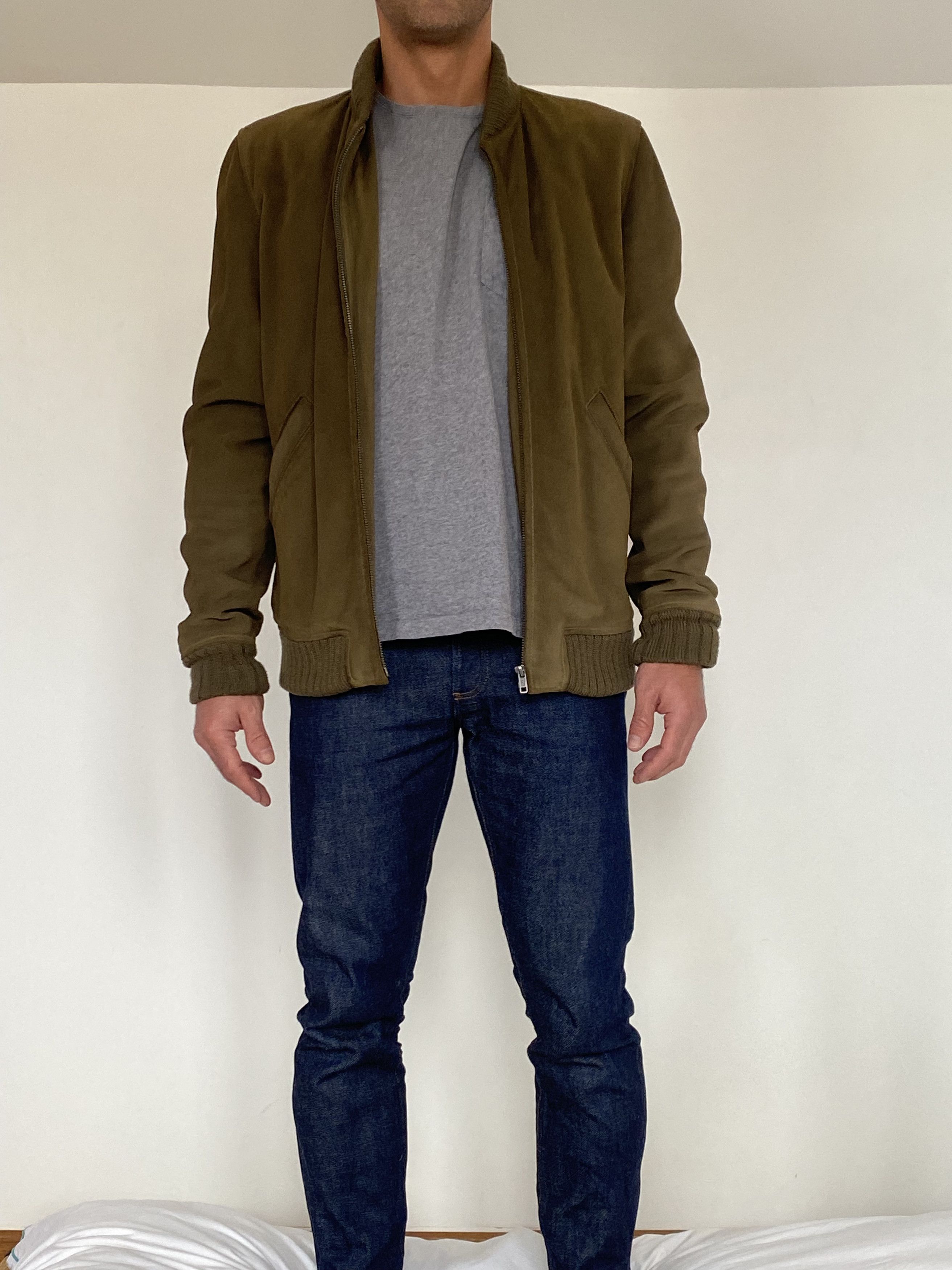 A.P.C. A.P.C. × Louis W. Ferris Calf Suede Bomber Jacket S Size US S / EU 44-46 / 1 - 9 Thumbnail