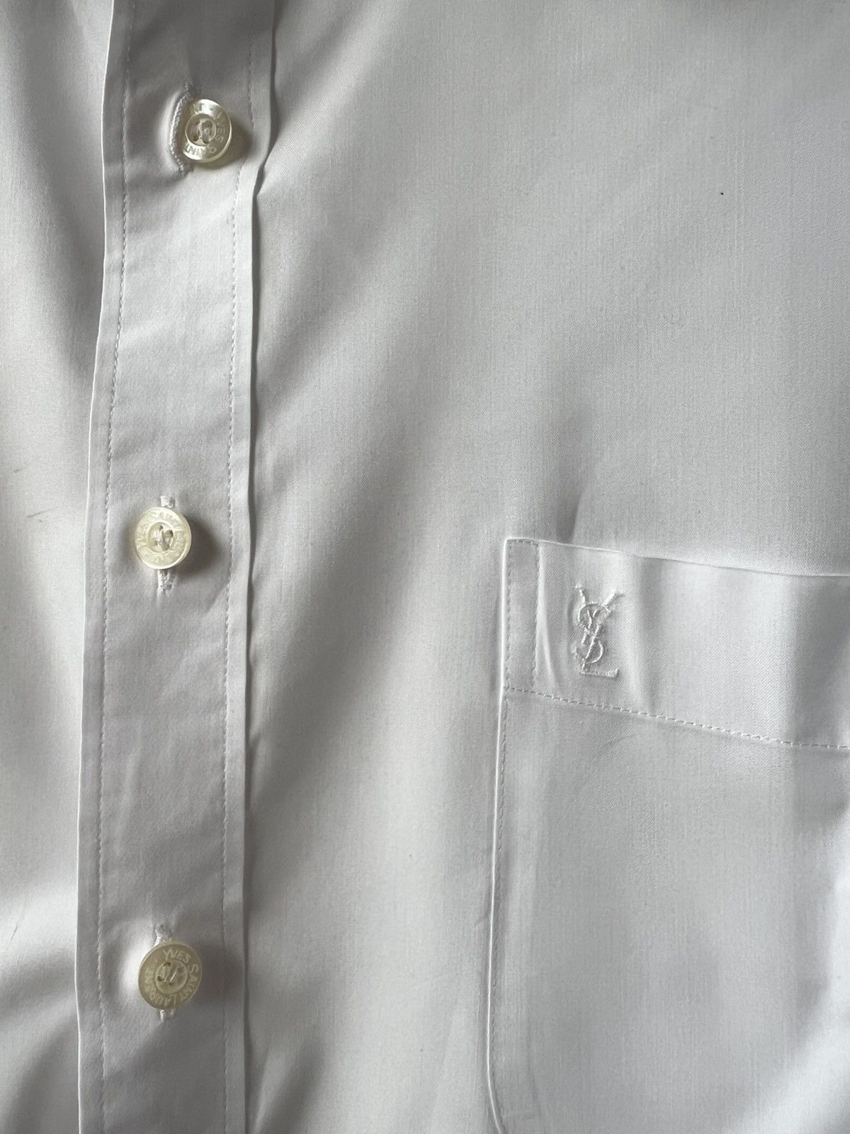 Vintage × Yves Saint Laurent Yves Saint Lauren White Shirt Size US L / EU 52-54 / 3 - 8 Thumbnail