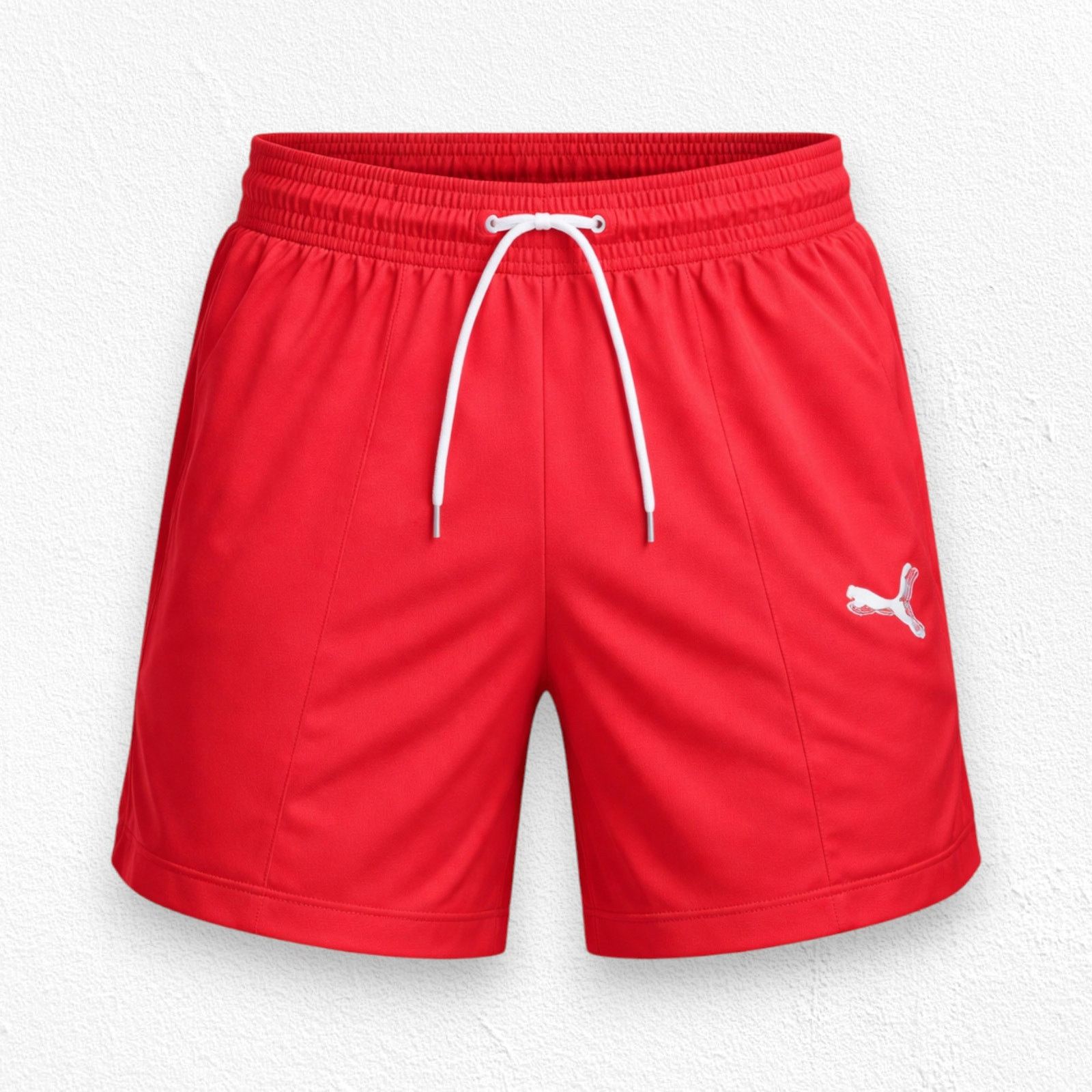 Puma Puma Hoops Red Athletic High Waisted Shorts Size Medium Size US 32 / EU 48 - 1 Thumbnail
