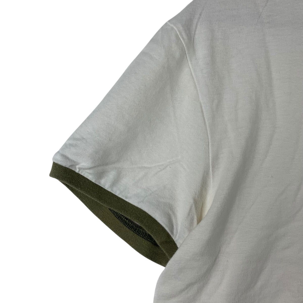 Moncler MONCLER v neck white ringer tee Size US M / EU 48-50 / 2 - 6 Thumbnail