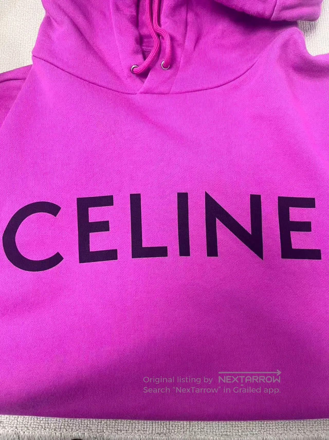 Celine celine logo printed pink hoodie for men. Size US S / EU 44-46 / 1 - 3 Thumbnail