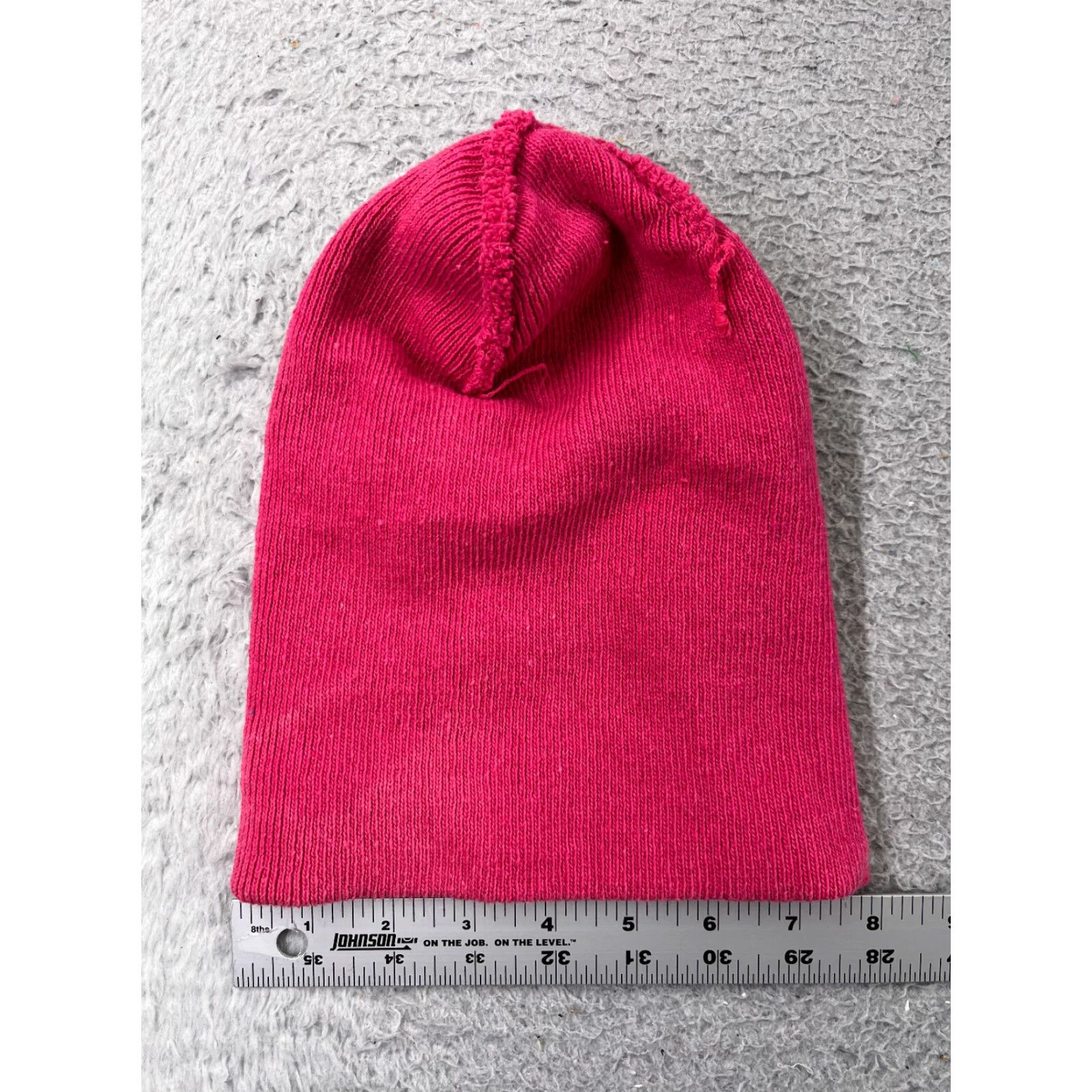 Vintage LHS INTERNATIONAL Beanie Adult One Size Hot Pink Knit Acrylic Ski Unisex Size ONE SIZE - 3 Thumbnail