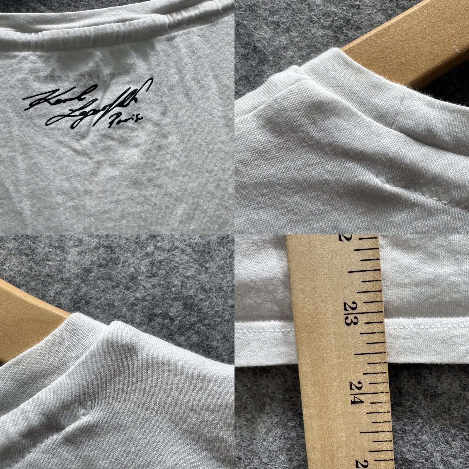Karl Lagerfeld VINTAGE: No — Karl Lagerfeld Shirt Womens Large White Rhinestone Sunglasses Paris Graphic Tee Size L / US 10 / IT 46 - 8 Thumbnail