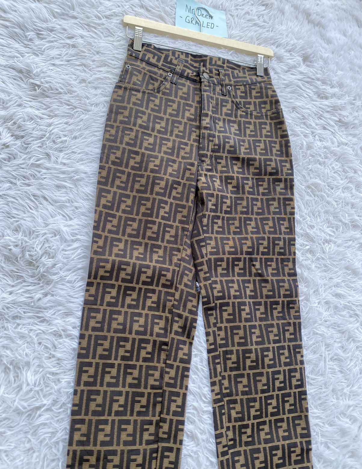 Fendi Vintage Fendi Zucca Monogram Pants FF Logo Size US 26 / EU 42 - 5 Thumbnail