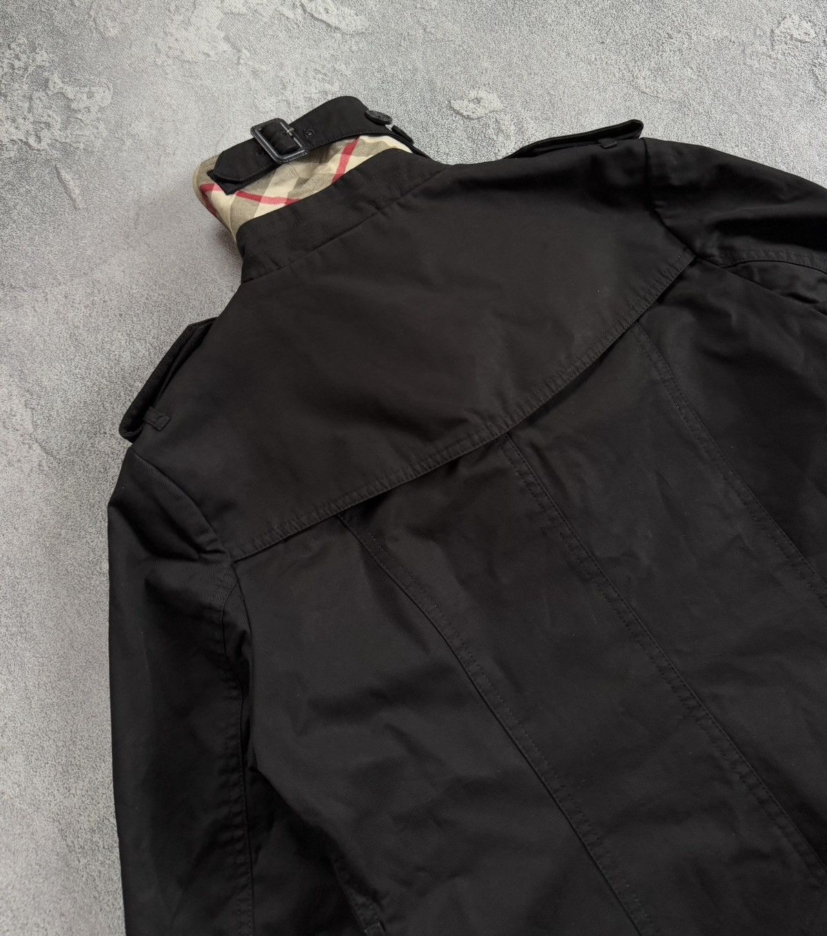 Burberry × Burberry Prorsum Burberry London L black double breasted trench coat jacket Size L / US 10 / IT 46 - 22 Thumbnail
