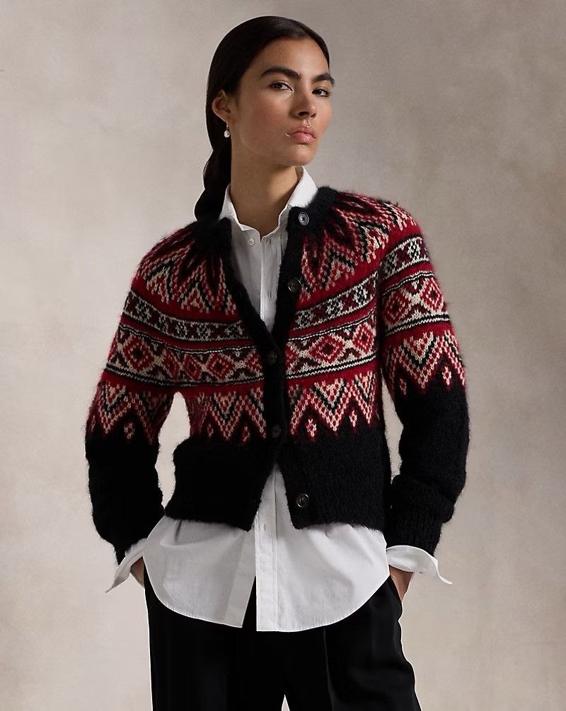 Polo Ralph Lauren Polo Ralph Laure Fair Isle Alpaca Wool-Blend Cardigan size M Size M / US 6-8 / IT 42-44 - 2 Thumbnail