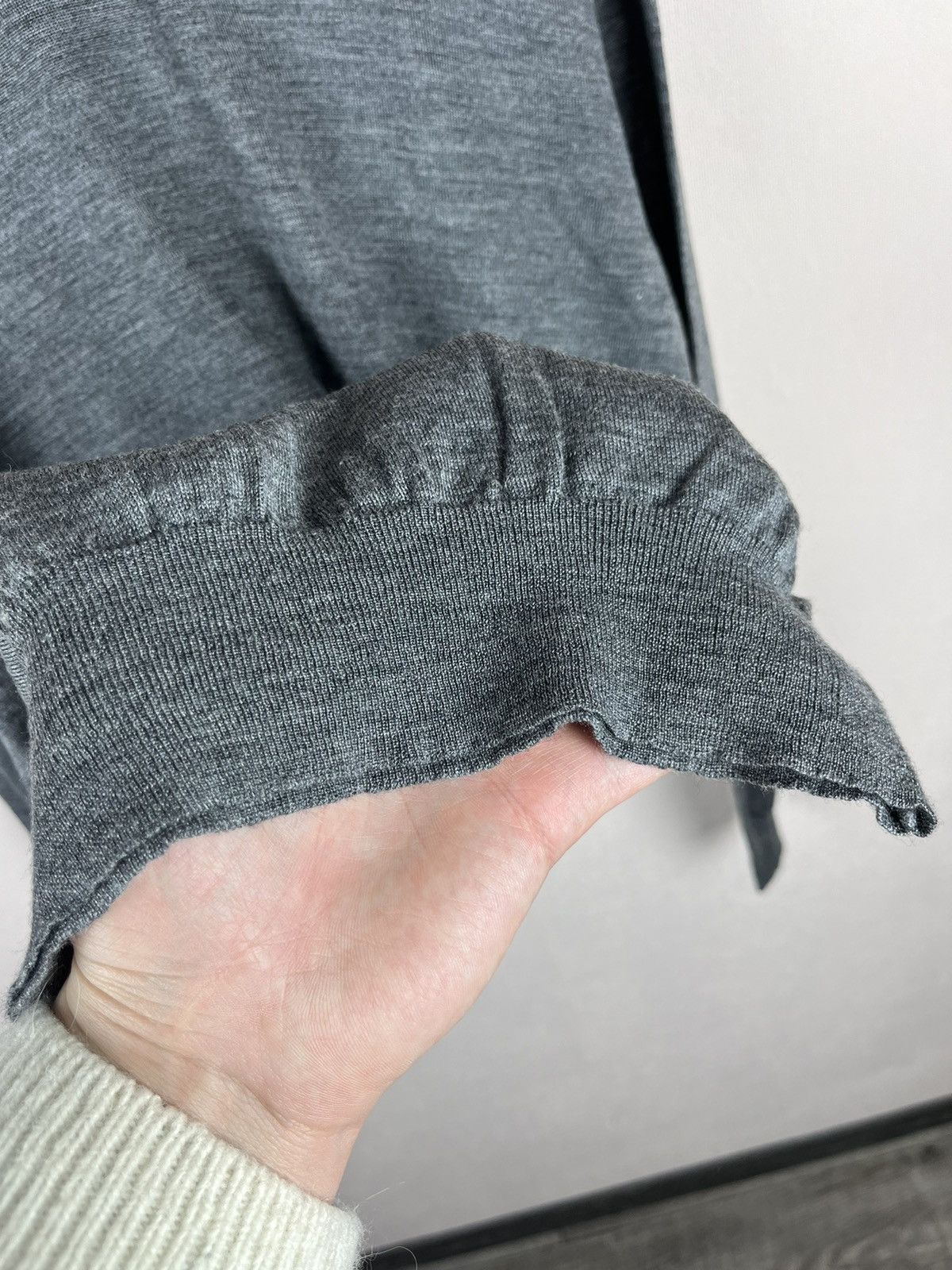 Other Falconeri silk/wool light crew neck sweater grey size 52 Size US L / EU 52-54 / 3 - 3 Thumbnail