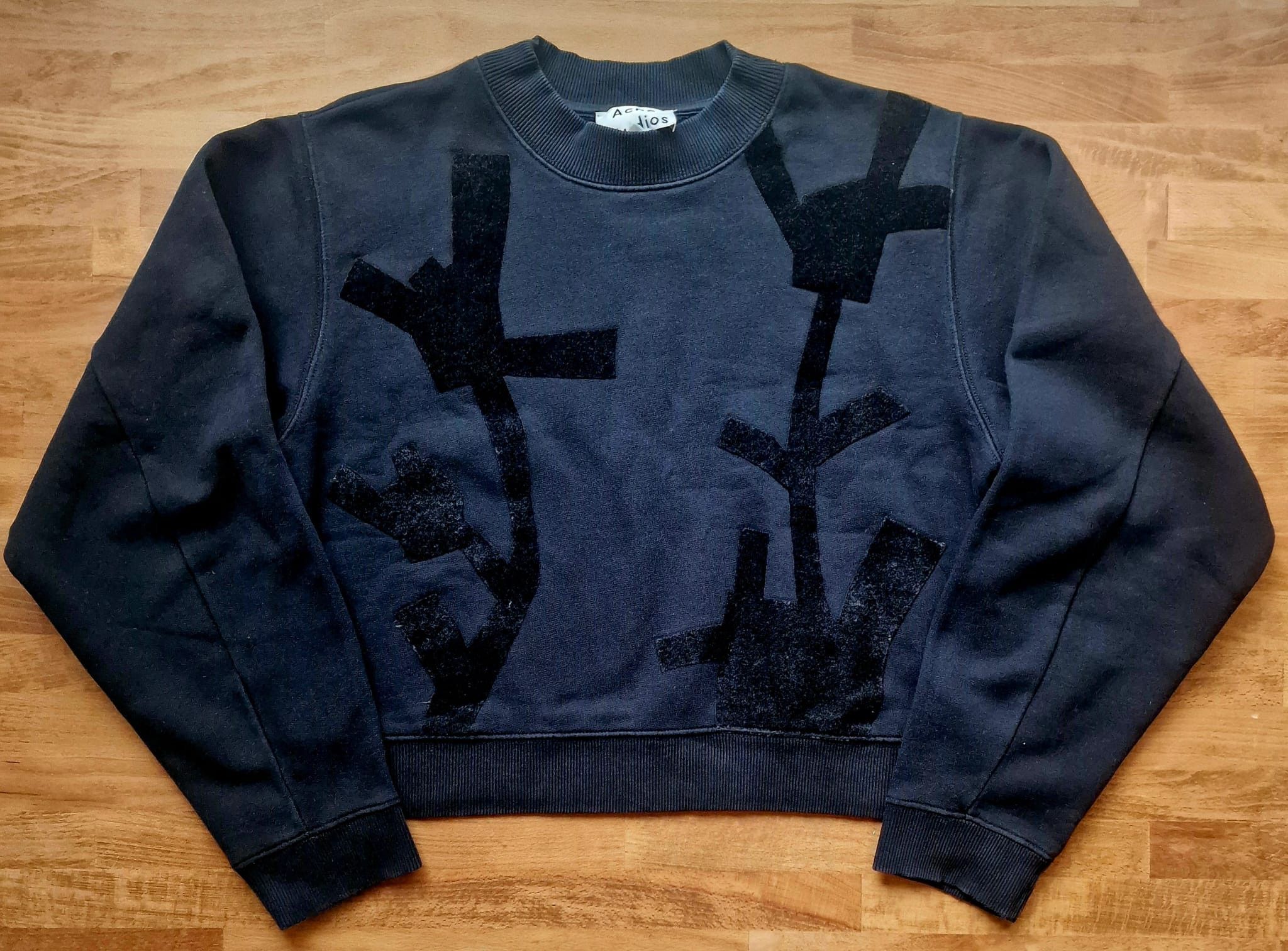 Acne Studios Acne Studios Black Bird flower PAW14 Crewneck Sweater Size S / US 4 / IT 40 - 3 Thumbnail