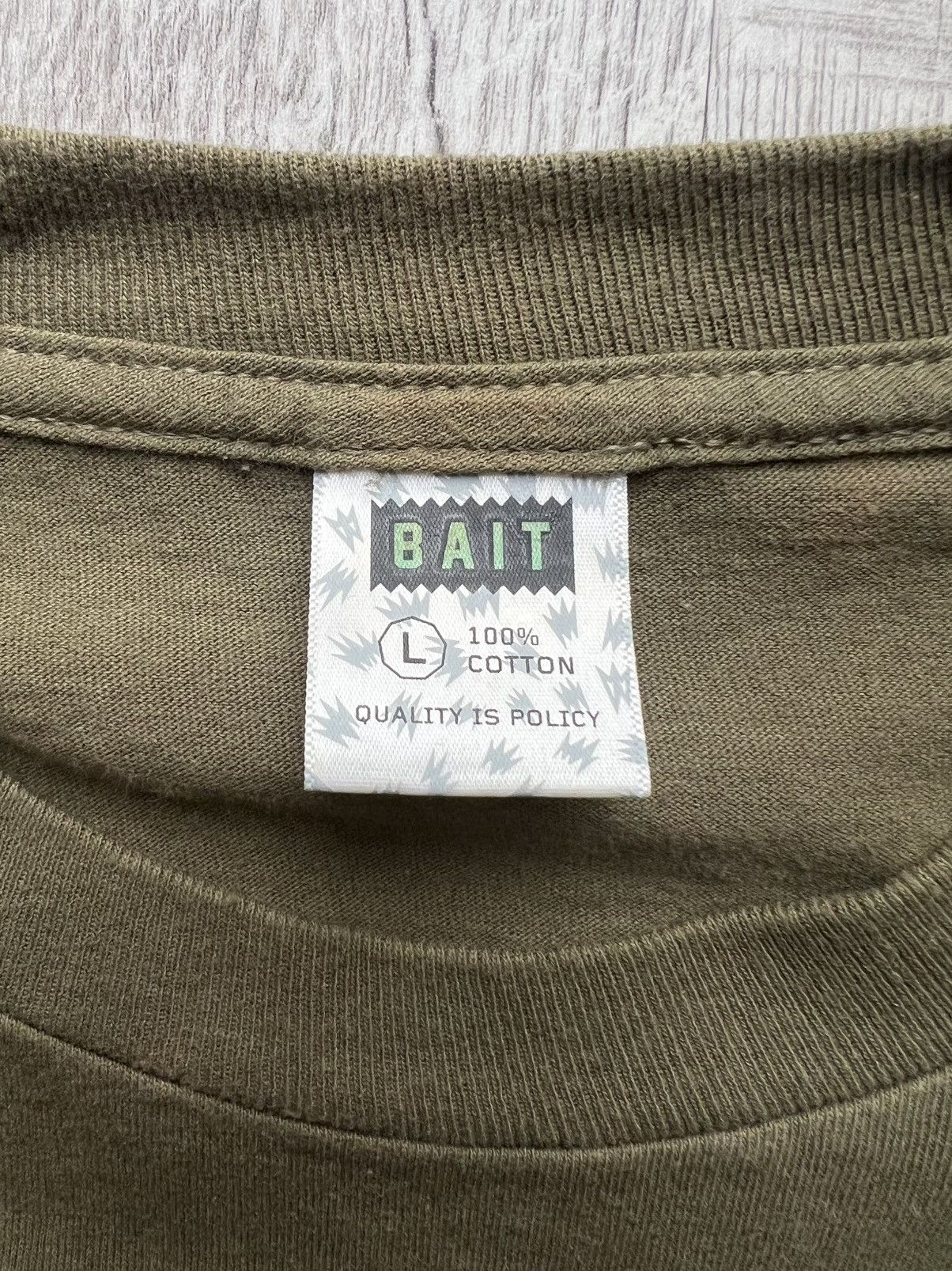 Bait Bait Olive Green Logo Tee Size US L / EU 52-54 / 3 - 6 Thumbnail