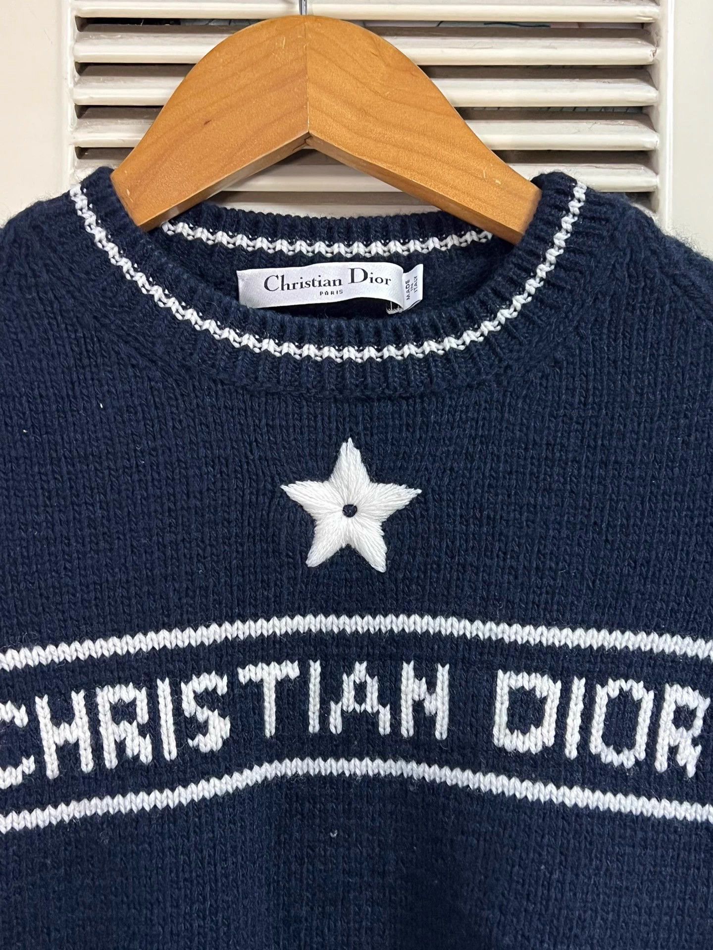 Dior Dior Navy Star Logo Knit Short Sleeve 34 Size XS / US 0-2 / IT 36-38 - 3 Thumbnail
