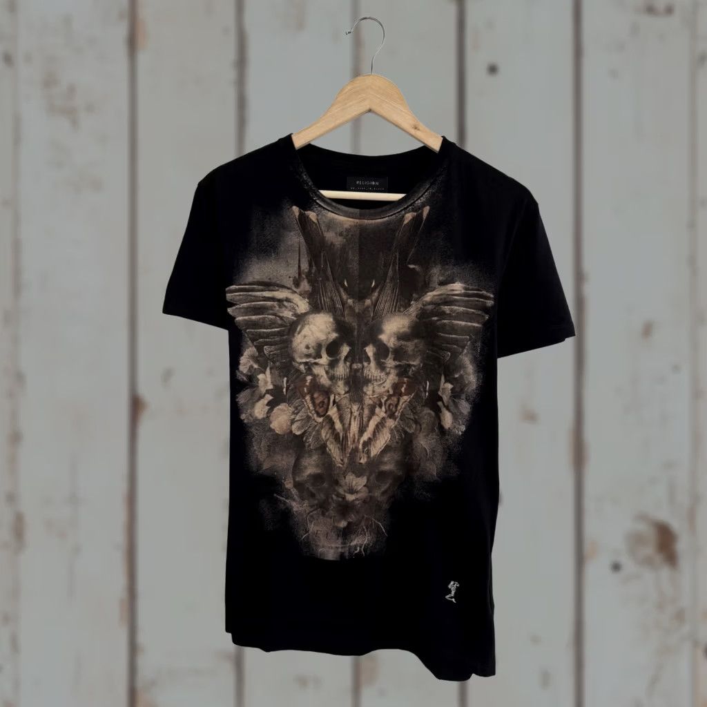 Vintage Y2K Religion Skull Affliction Style T-Shirt M Black Mens XS? Size US M / EU 48-50 / 2 - 1 Thumbnail