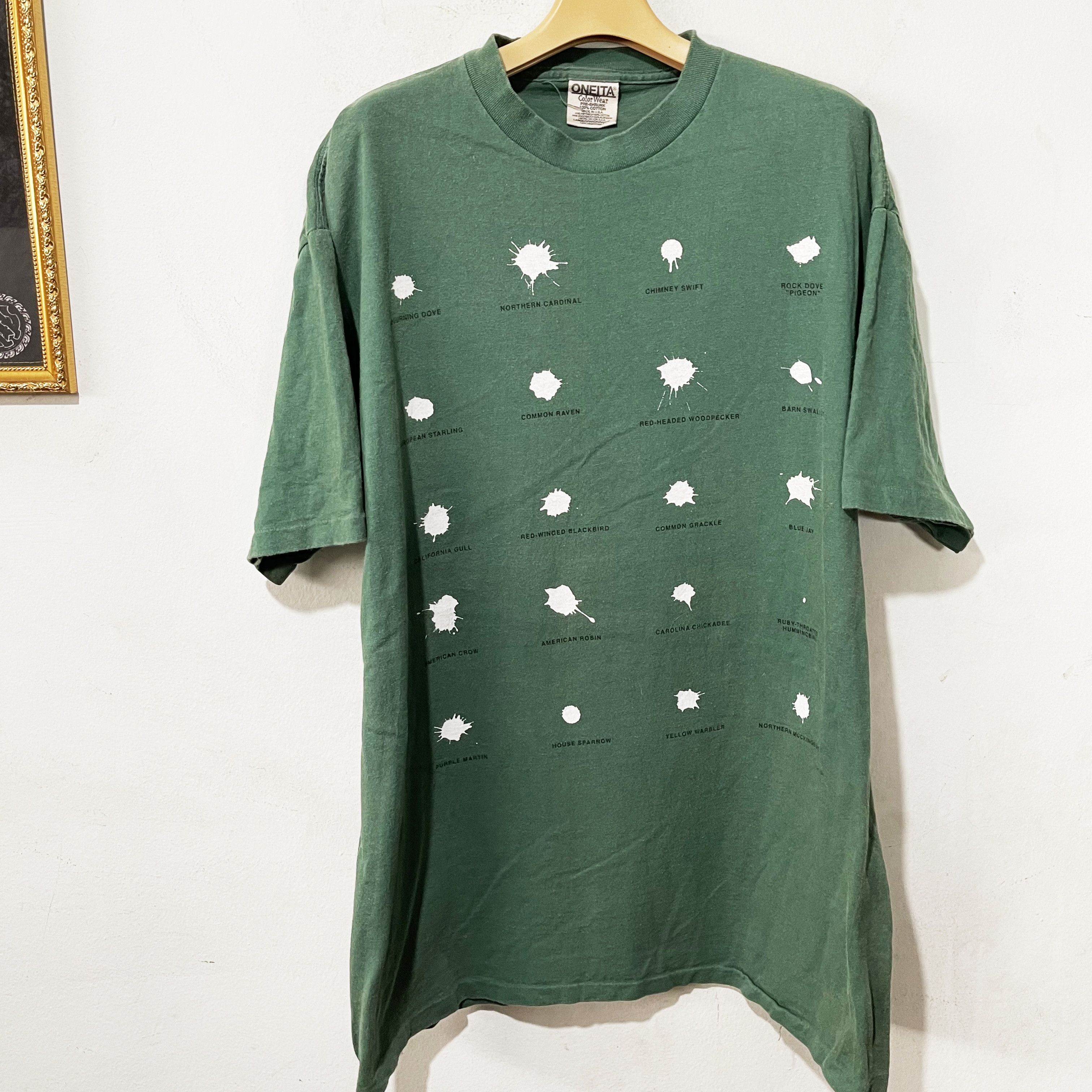 Vintage Vintage 90s Bird Poop Identification T-Shirt Size US XL / EU 56 / 4 - 1 Thumbnail