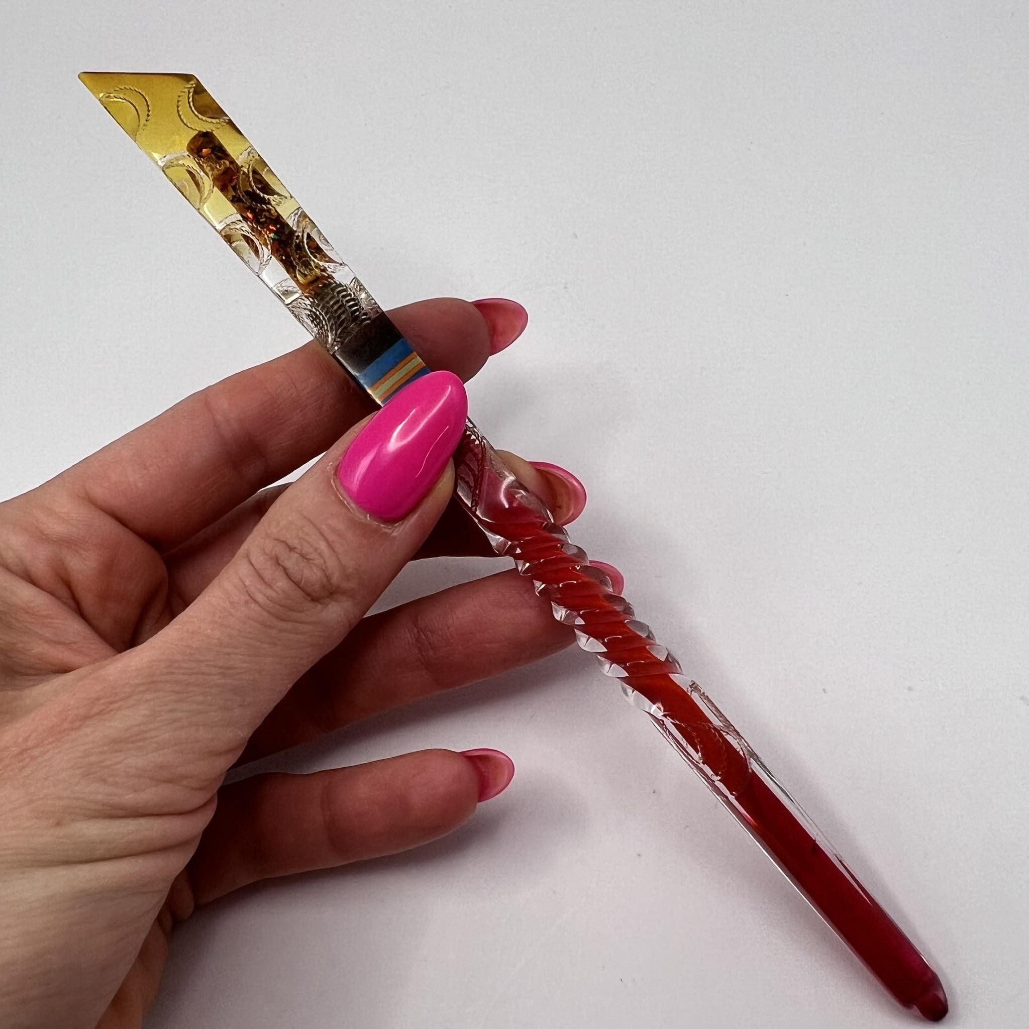 Vintage Vintage Handmade Soviet Ballpoint Pen Plexiglass Prison Art Size ONE SIZE - 6 Thumbnail