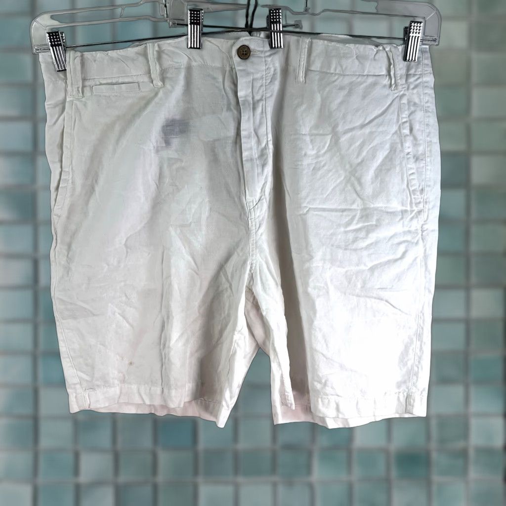 Polo Ralph Lauren Polo Ralph Lauren Shorts Mens Size 40 White Linen Classic Fit Casual Summer Size US L / EU 52-54 / 3 - 1 Thumbnail