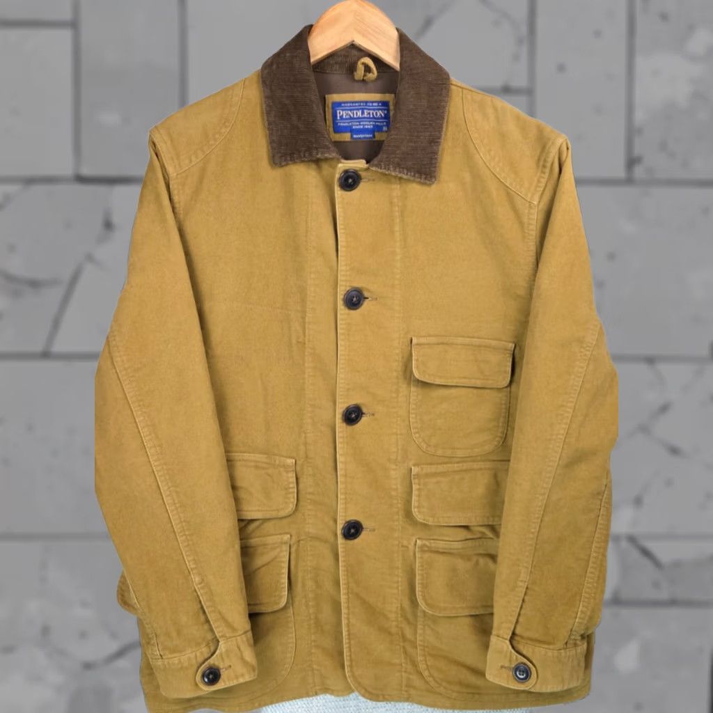 Pendleton Pendleton Mens Button Front Chamois Moleskin Field/Hacking Jacket Beige Size Medium Size US M / EU 48-50 / 2 - 1 Thumbnail