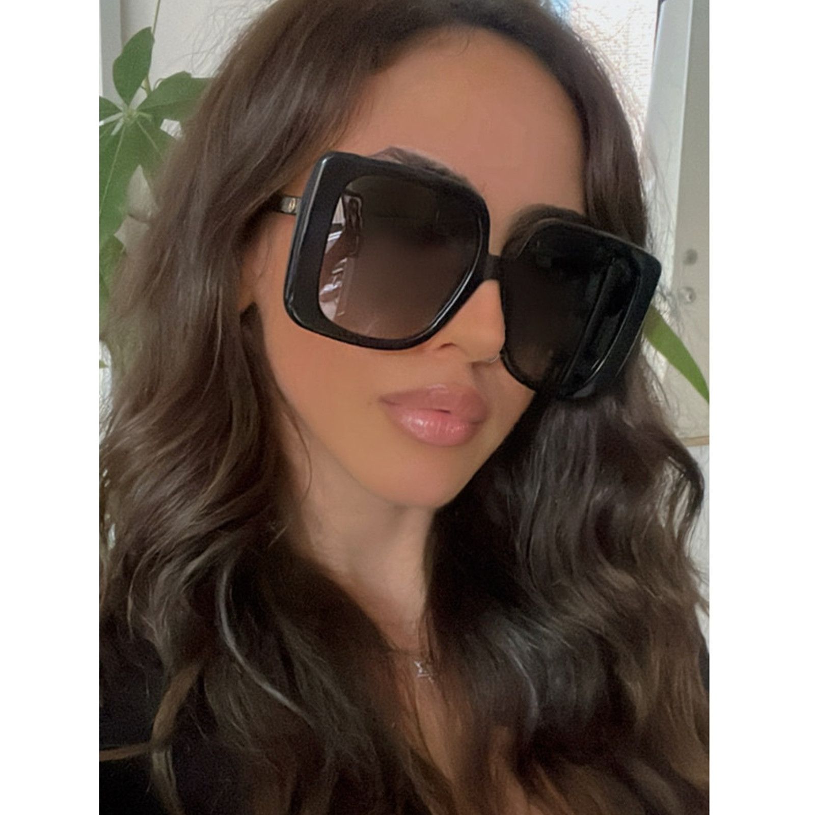 Gucci NEW Gucci GG1314S Black Oversized Square Sunglasses Size ONE SIZE - 1 Thumbnail