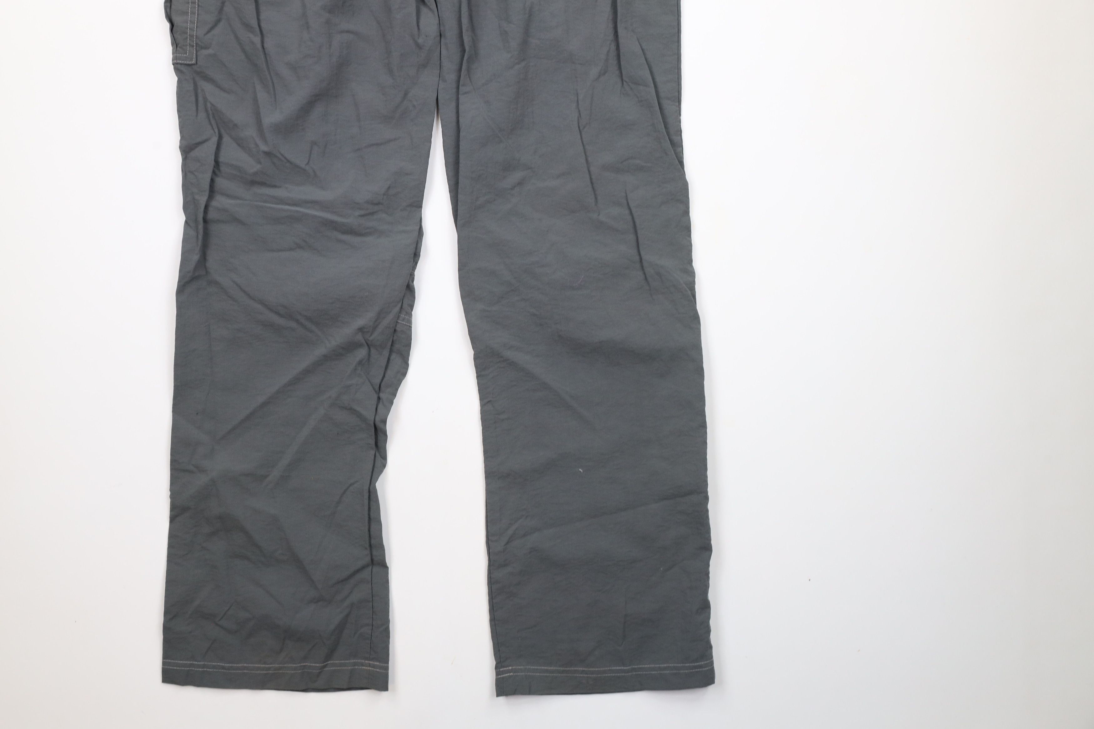 Vintage Vintage 90s Streetwear Double Knee Belted Flared Pants Gray Size US 34 / EU 50 - 12 Thumbnail