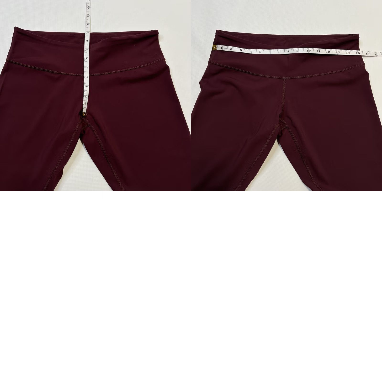 Lululemon Lululemon Leggings Womens 10 Burgundy Wunder Under Low Rise Wicking Athletic Cropped Stretch Activewear Yoga Mens? Size 32" / US 10 / IT 46 - 8 Thumbnail