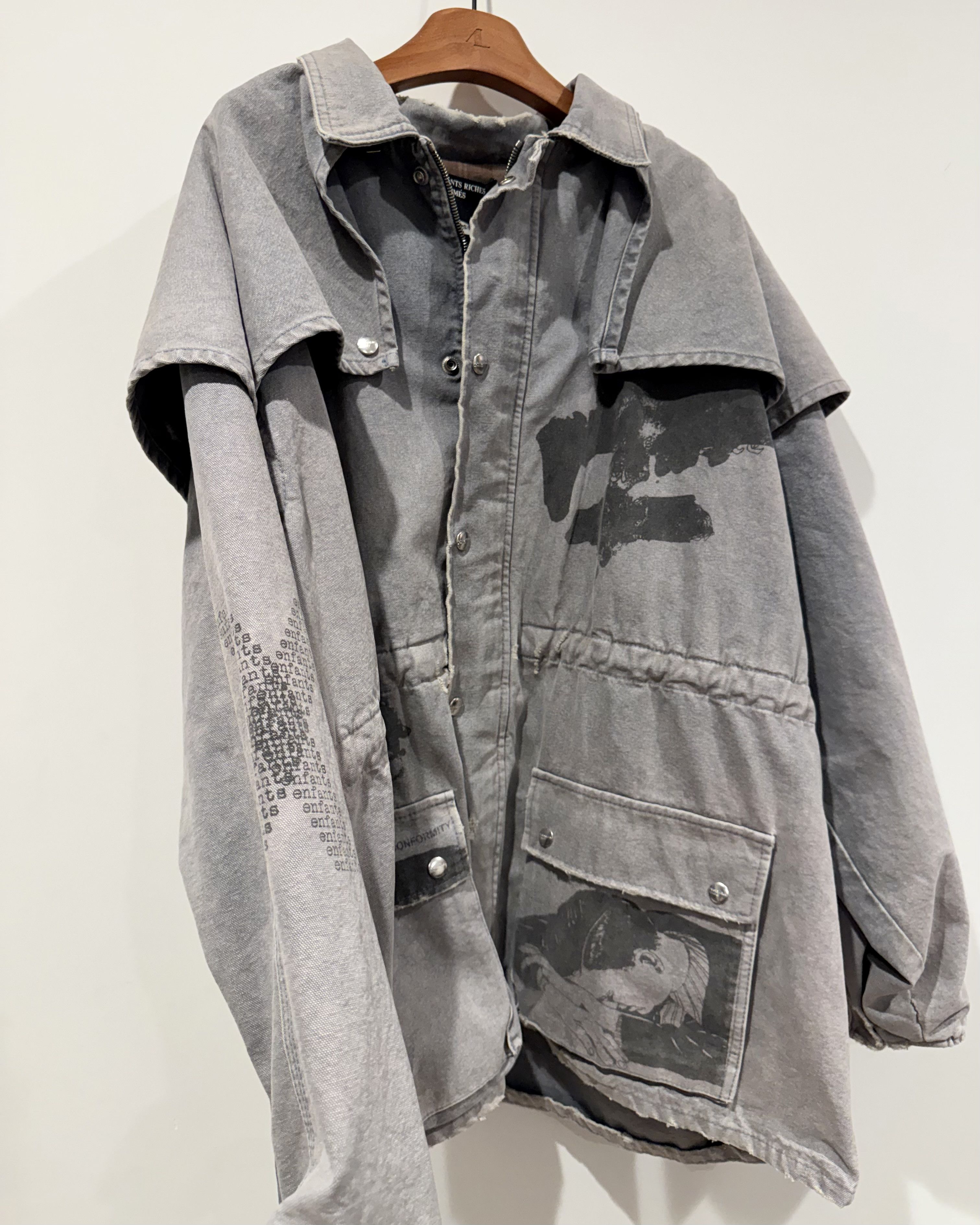 Enfants Riches Deprimes Enfants Riches Deprimes ‘Duster’ Grey Denim Graphic Jacket Size US XL / EU 56 / 4 - 5 Thumbnail