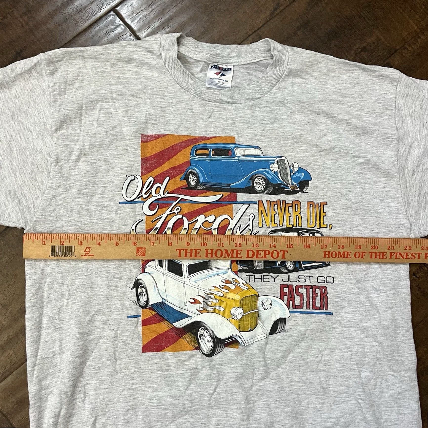 Jerzees VINTAGE Ford T-Shirt Mens XL Street Hot Rod Car Show Racing 90s Ratfink Lowrider Nike Size US XL / EU 56 / 4 - 4 Thumbnail