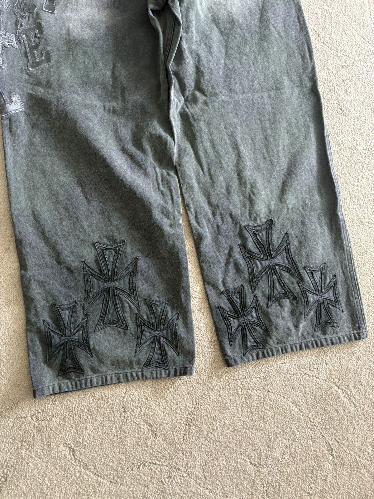 Vale Vale Forever Chain Painters Black Denim Jeans Size US 36 / EU 52 - 10 Thumbnail