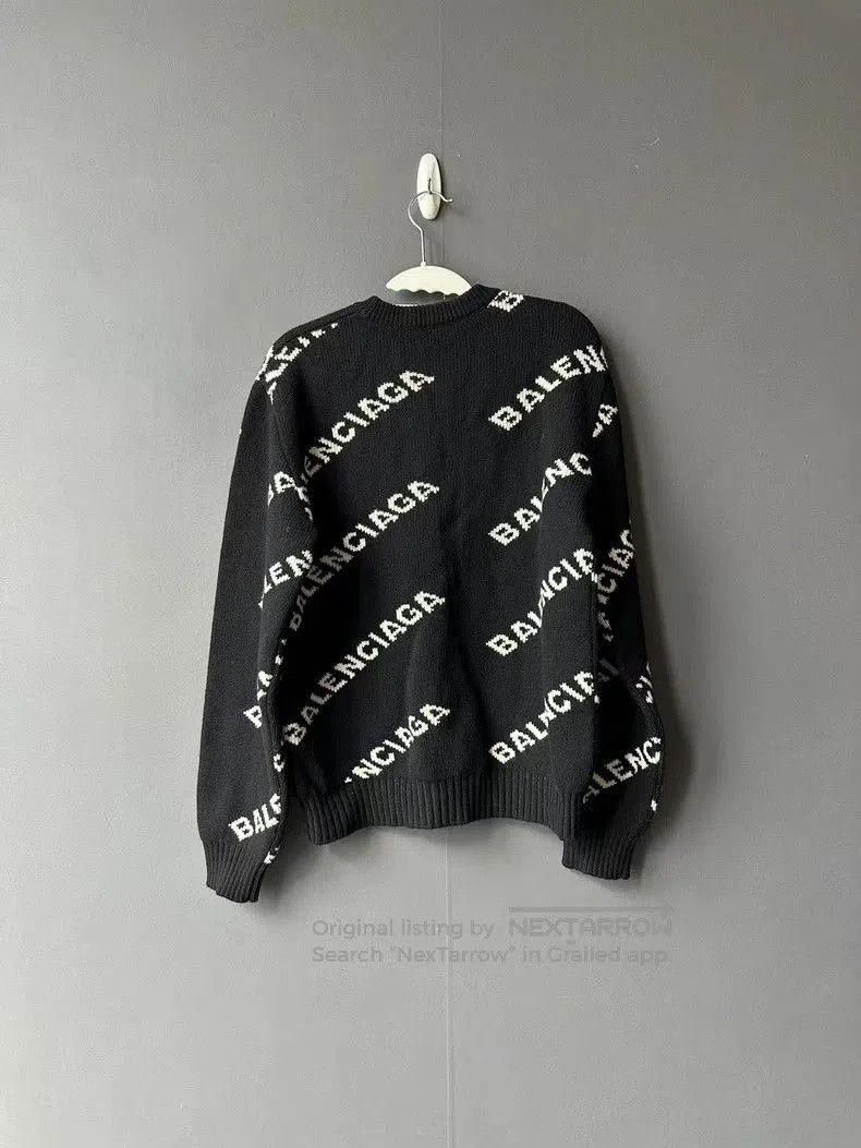 Balenciaga Black White Logo Sweater.