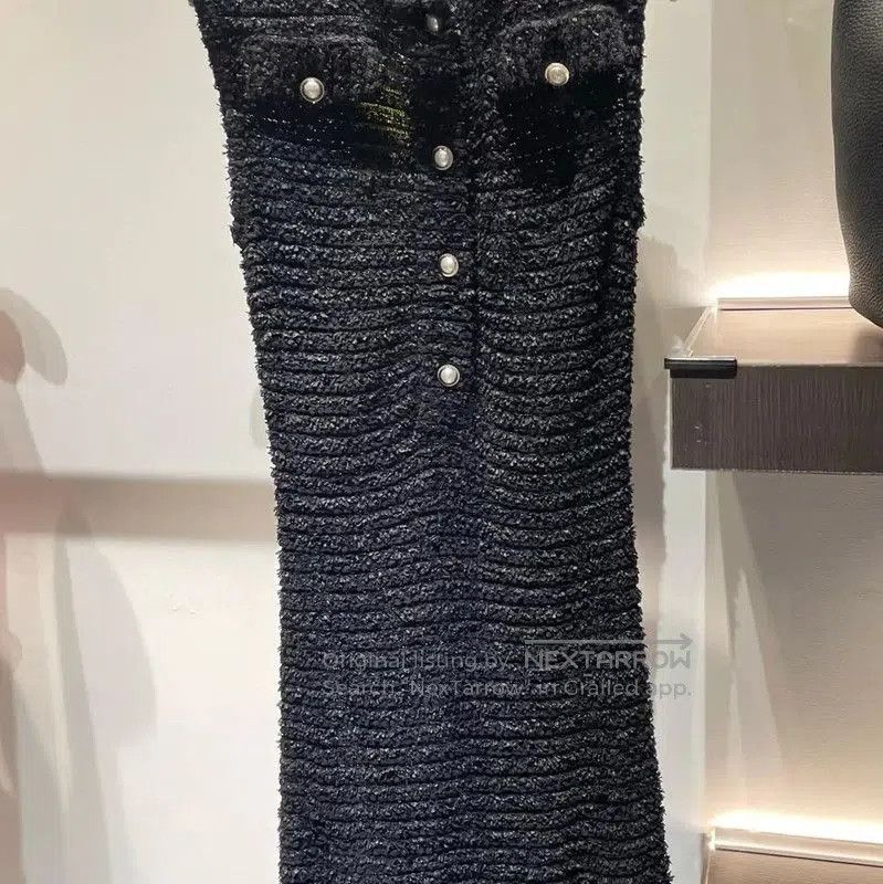 Chanel Chanel Black Knit Dress Size S . Size S / US 4 / IT 40 - 1 Thumbnail