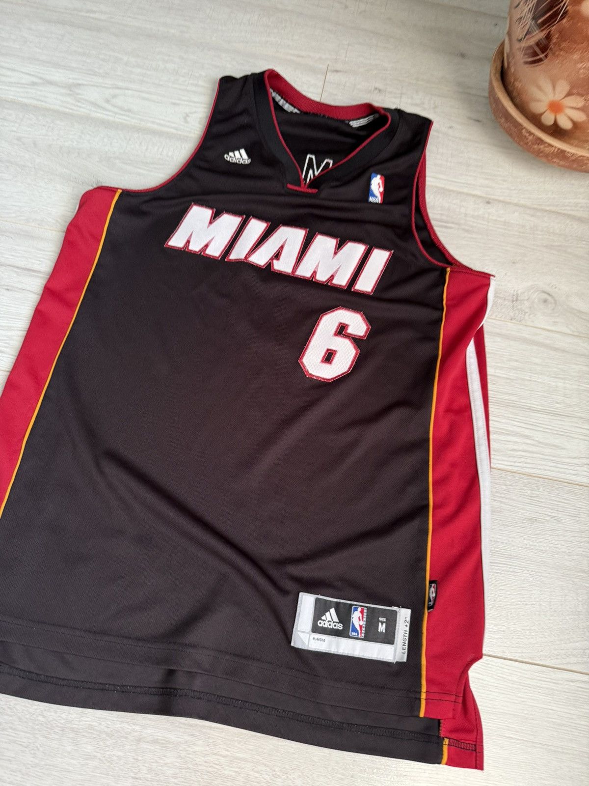 NBA Vintage Miami Heat 2014 Adidas NBA jersey #6 james jersey Size US M / EU 48-50 / 2 - 2 Thumbnail