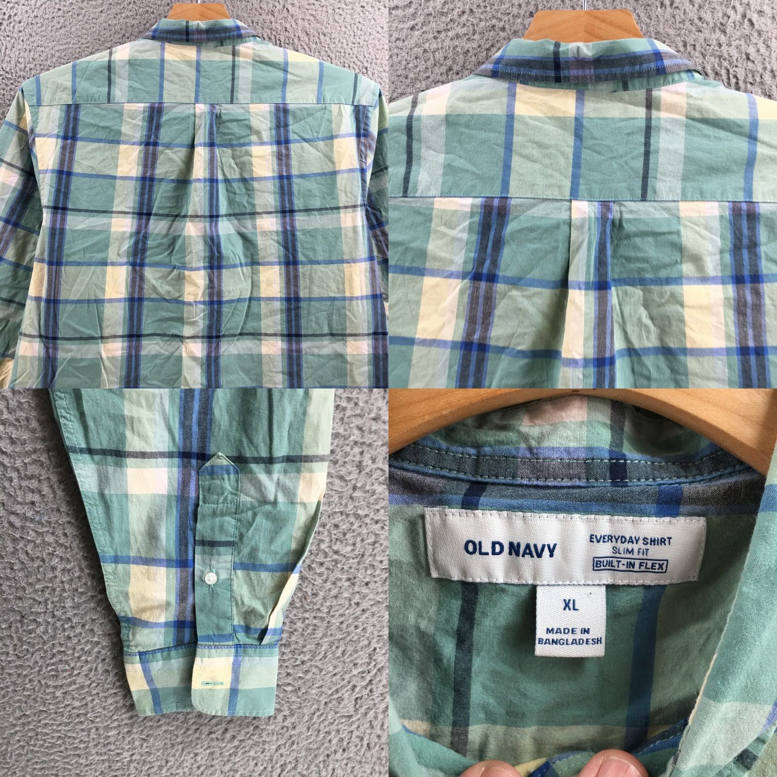 Old Navy Old Navy Slim Fit Button Down Shirt Mens XL Multicolor Plaid Long Sleeve NEW Size US XL / EU 56 / 4 - 8 Thumbnail