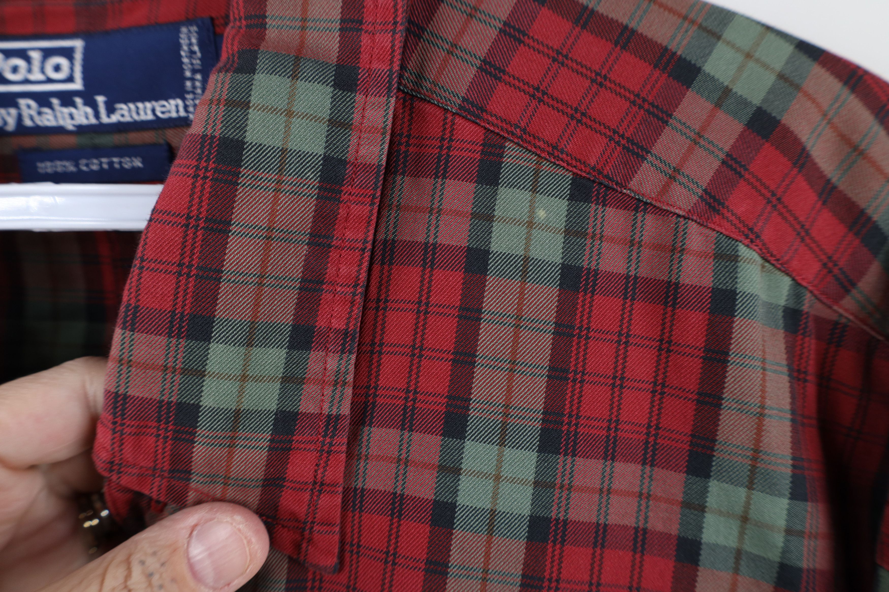 Ralph Lauren Vintage 90s Ralph Lauren Pocket Collared Button Shirt Plaid Size US XL / EU 56 / 4 - 4 Thumbnail