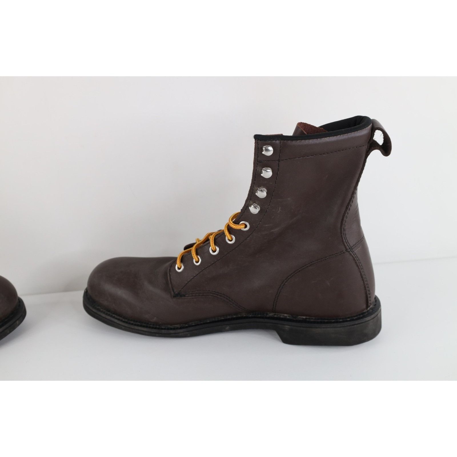 Vintage Vintage 90s Streetwear Steel Toe Leather Boots Size US 12 / EU 45 - 7 Thumbnail