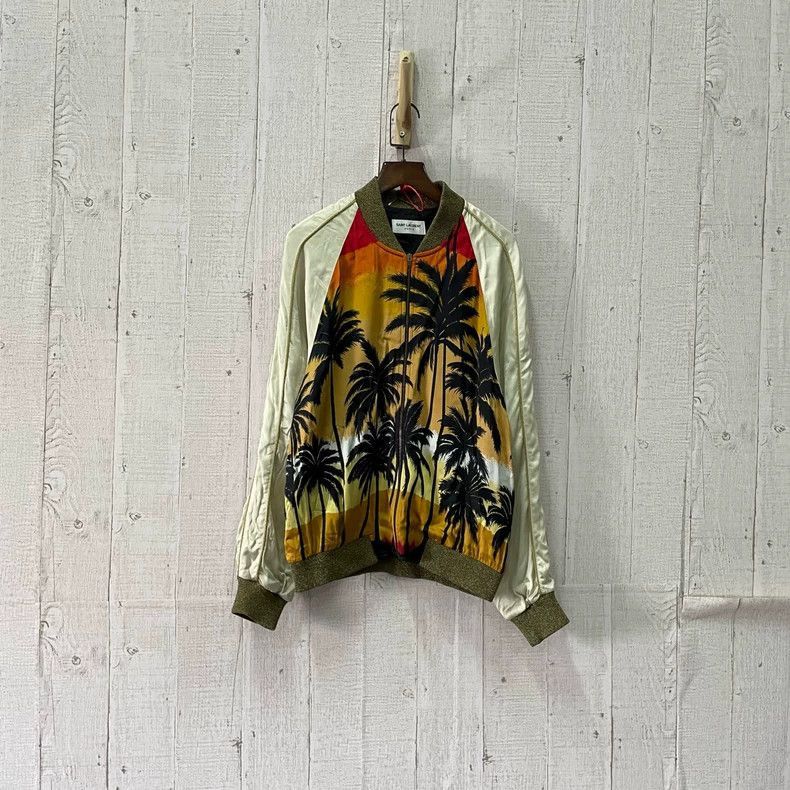 Saint Laurent Palm Baseball Jacket for Men-2505