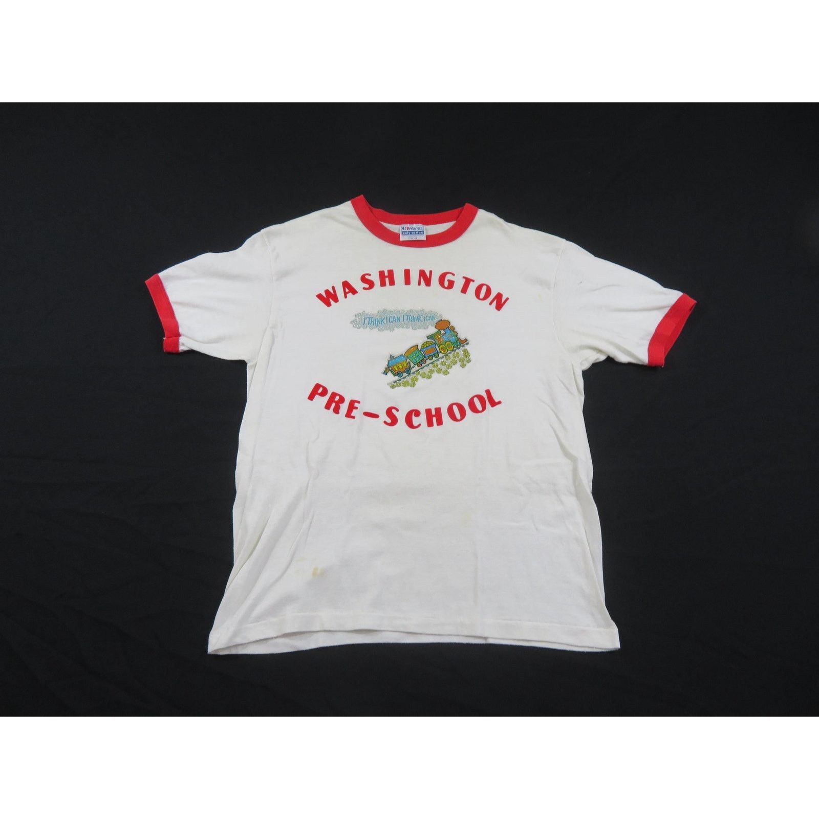 Hanes Washington T-shirt, Preschool Choo-Choo Train, Sz M-L? 1980s Size US M / EU 48-50 / 2 - 1 Thumbnail