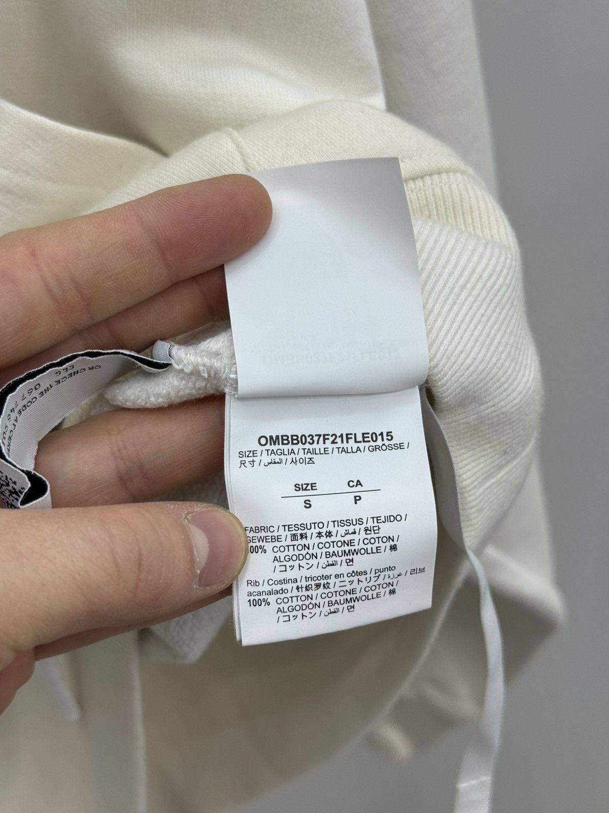 Off-White Off-White Hands Off Cross Back Printed Cotton Hoodie Size US S / EU 44-46 / 1 - 8 Thumbnail