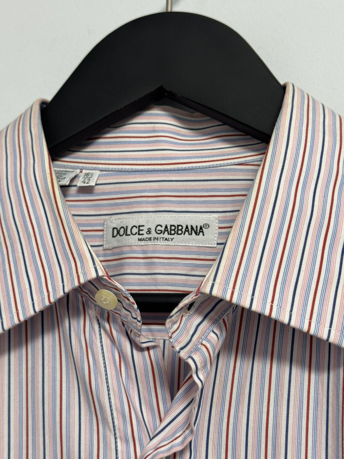 Dolce & Gabbana Dolce&Gabbana Button Up Shirt Luxury Size 16 1/2 42 Size US XL / EU 56 / 4 - 5 Thumbnail