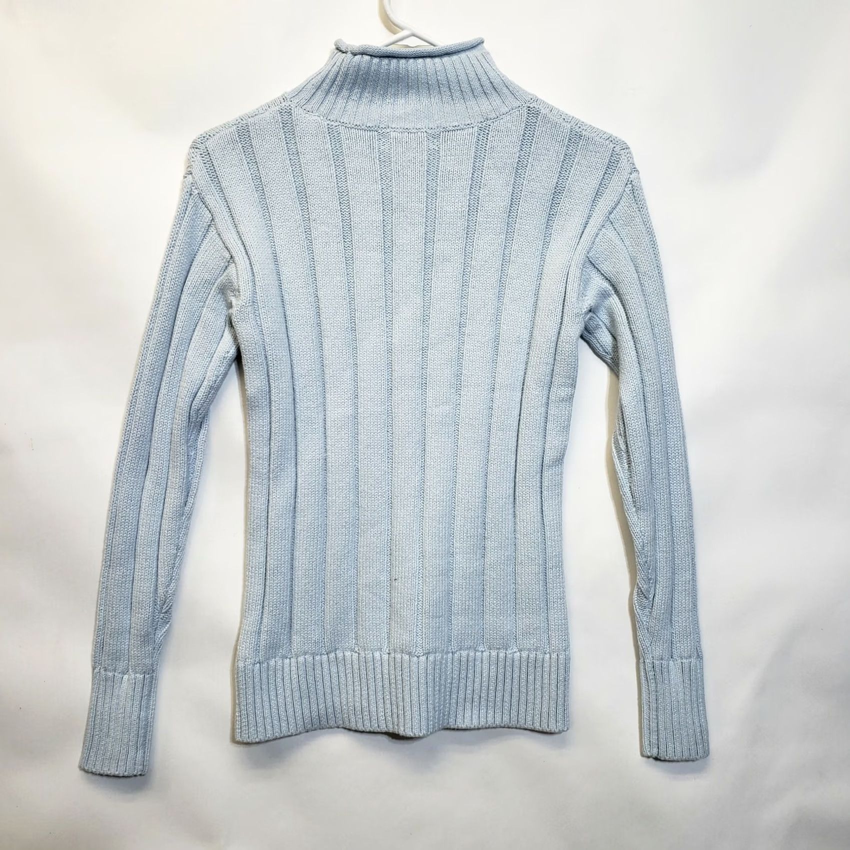 J.Crew J.CREW Pullover Shirt? No, Sweater. LIGHT BLUE Mock Neck XXS Womens Knit Cotton Casual Classic All Seasons Pullover Shirt? Size XXS / US 00 / IT 34 - 2 Thumbnail