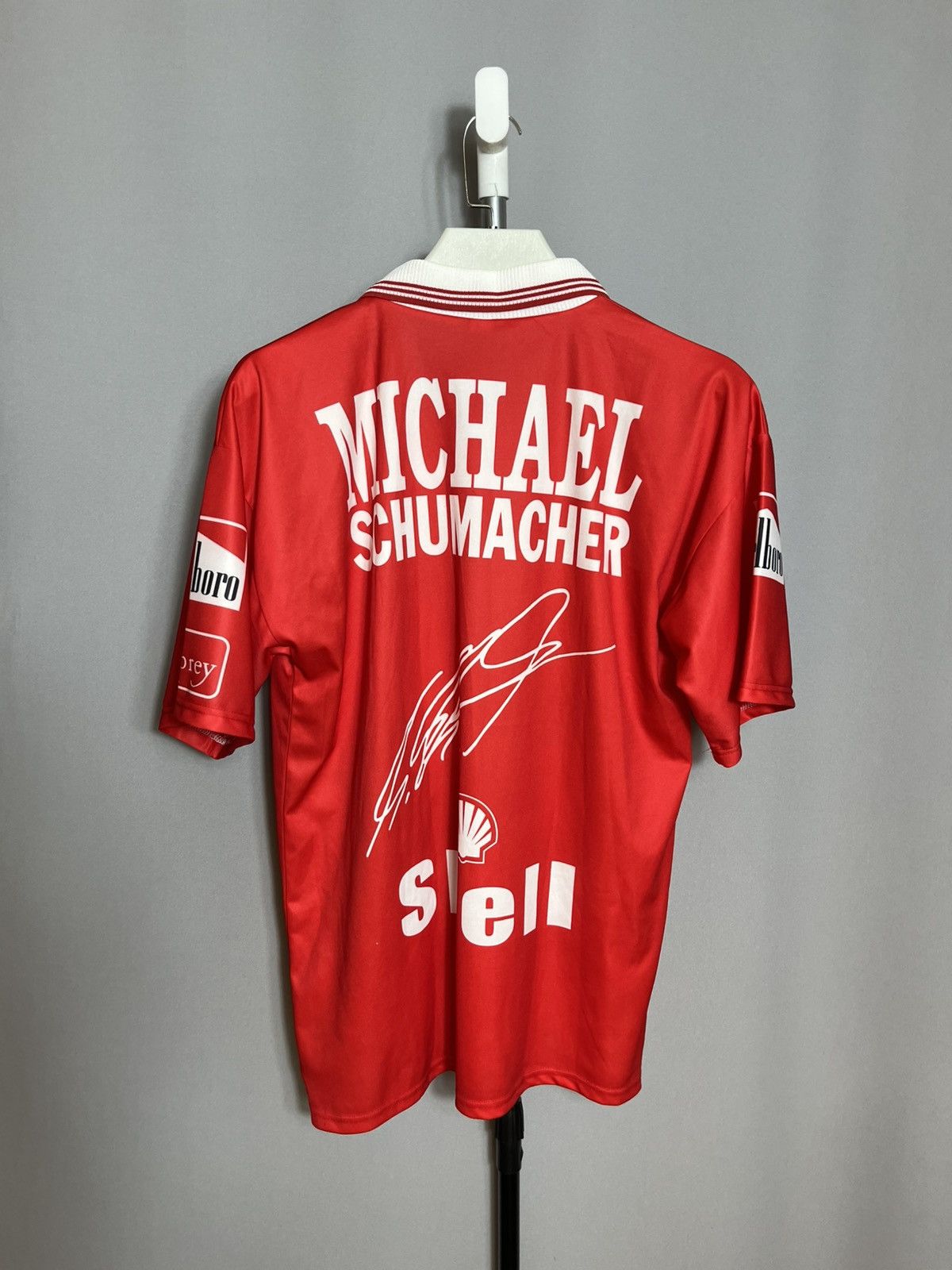 Other FERRARI Shell Marlboro Michael Schumacher OMP Polo Shirt 90s Size US XXL / EU 58 / 5 - 6 Thumbnail