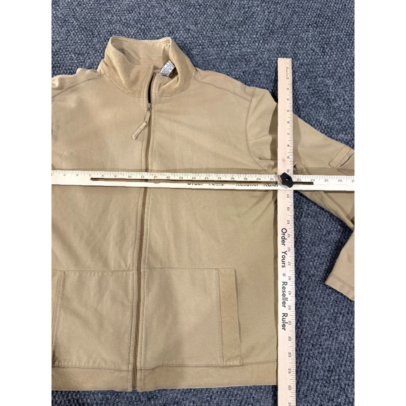 Vintage Chicos Jacket Womens 2 Tan Full Zip Long Sleeve Stretch Casual Medium Regular Size XS / US 0-2 / IT 36-38 - 6 Thumbnail