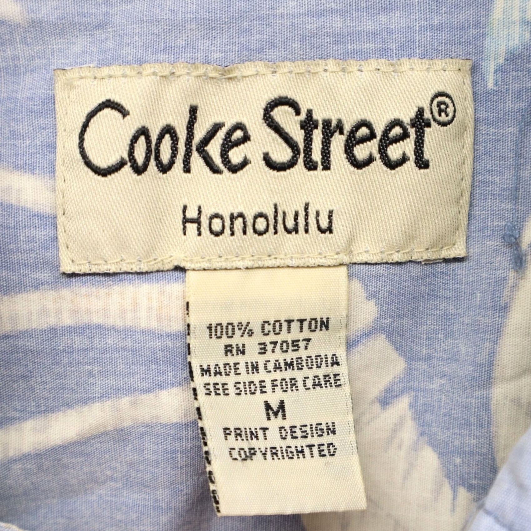 Vintage Cooke Street Shirt Mens Medium Hawaiian Casual Pocket Button Blue Short Sleeve Size US M / EU 48-50 / 2 - 4 Thumbnail